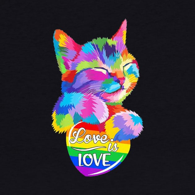 LGBT Cat Love Is Love by janetradioactive